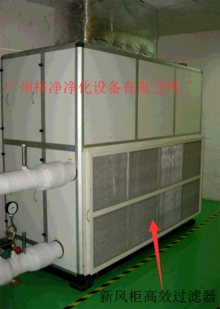 新风柜内设置有高效过滤器，中效过滤器，初效过滤器系统